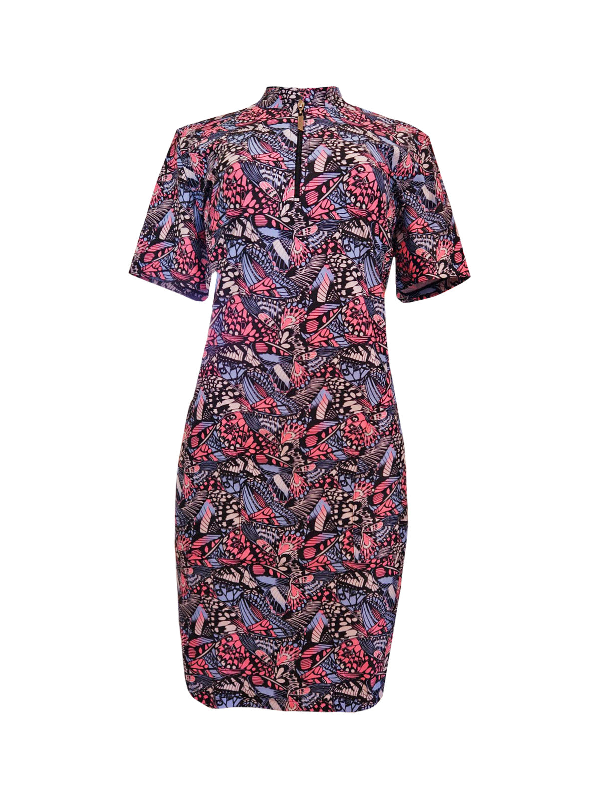 Marilyn Dress - Butterfly Print Short Sleeve