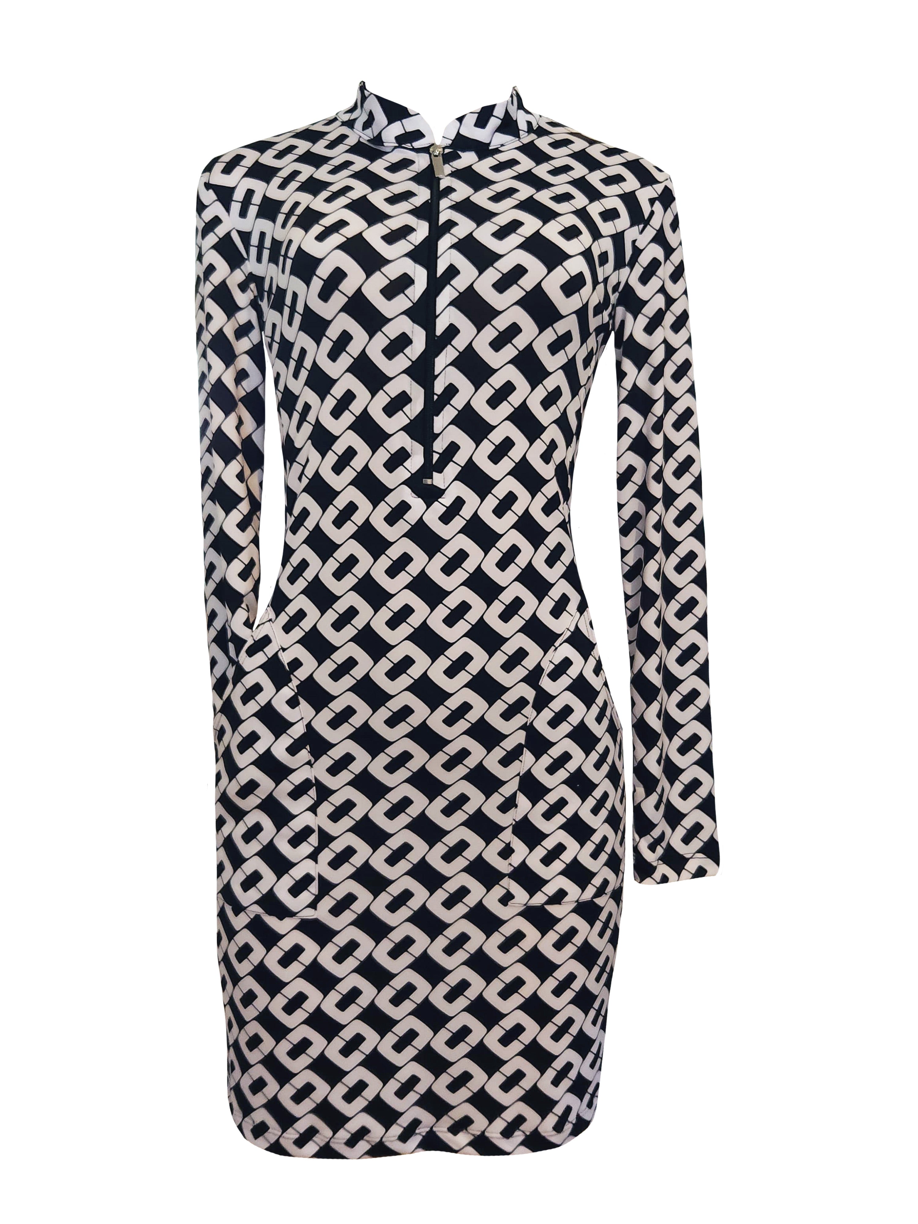 Marilyn Dress - Chain Link Long Sleeve
