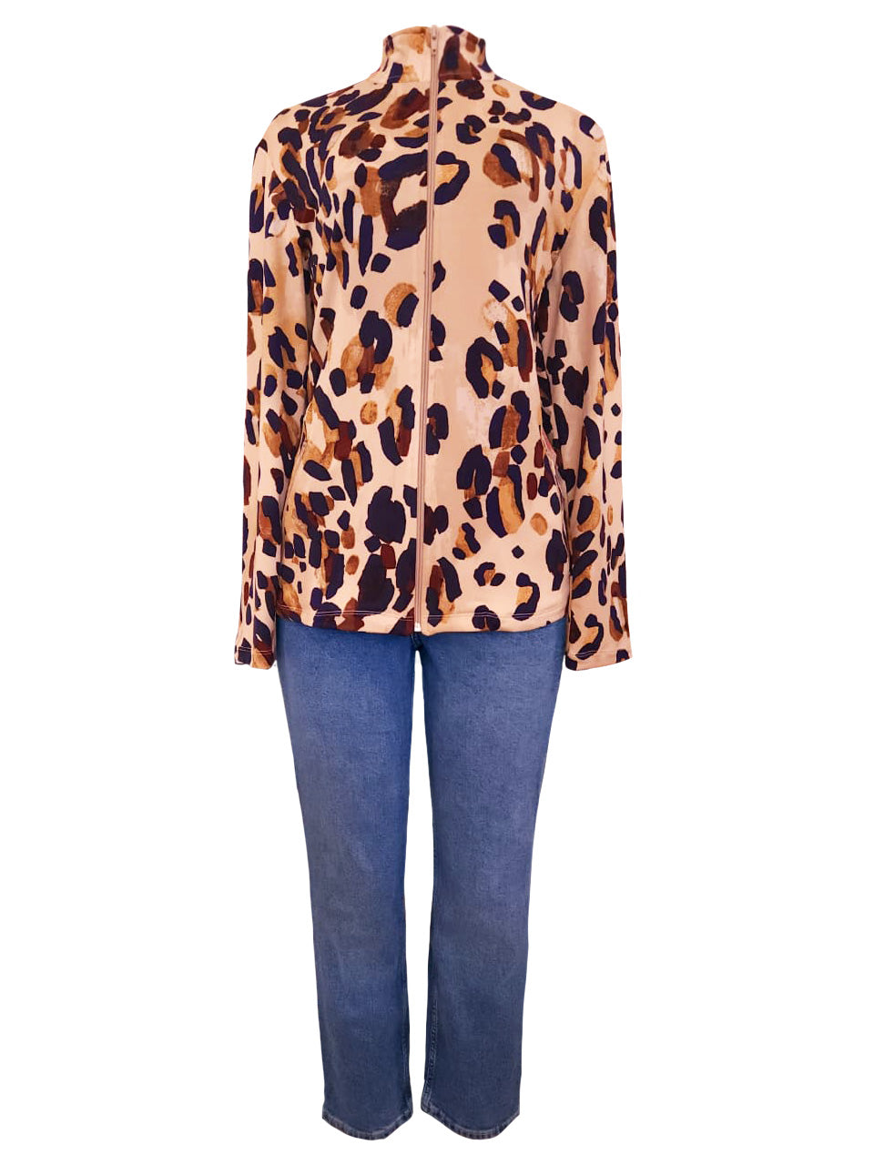 Long Sleeve Zip-up Top