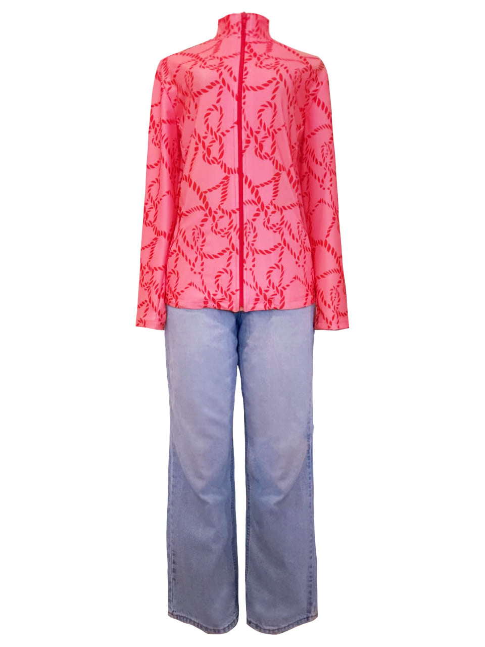 Long Sleeve Zip-up Top