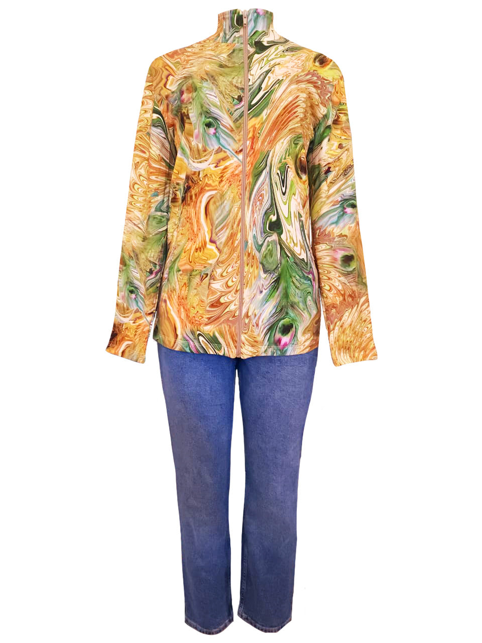 Long Sleeve Zip-up Top